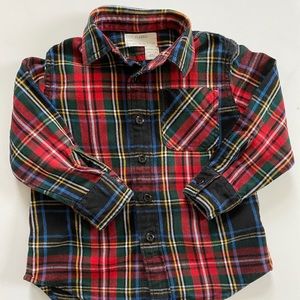 Boys flannel shirt in Stewart Tartan